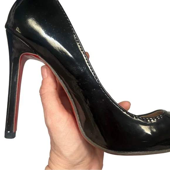 Christian Louboutin Black and Red Stiletto Heels sz 39 - Picture 9 of 13